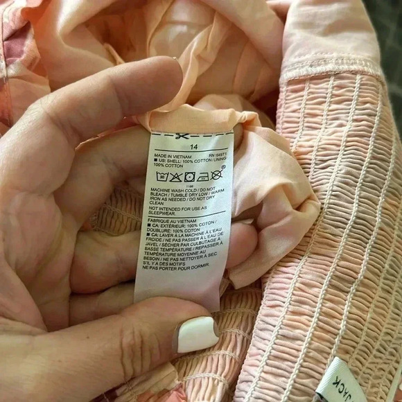 NWT Janie and Jack What a Peach Palm Leaf Romper Size 14 - Picture 9 of 9